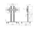 TD 1884B - Trolley 2 Säulen 180cm, 800x400 Schwarz