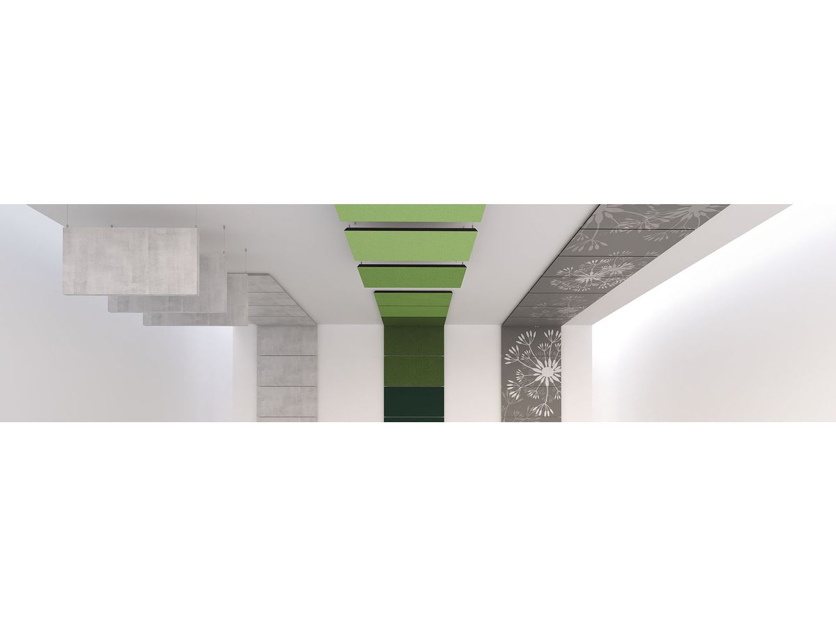SURFACE acoustic wall - fiber white - 90cm 4-point suspension
