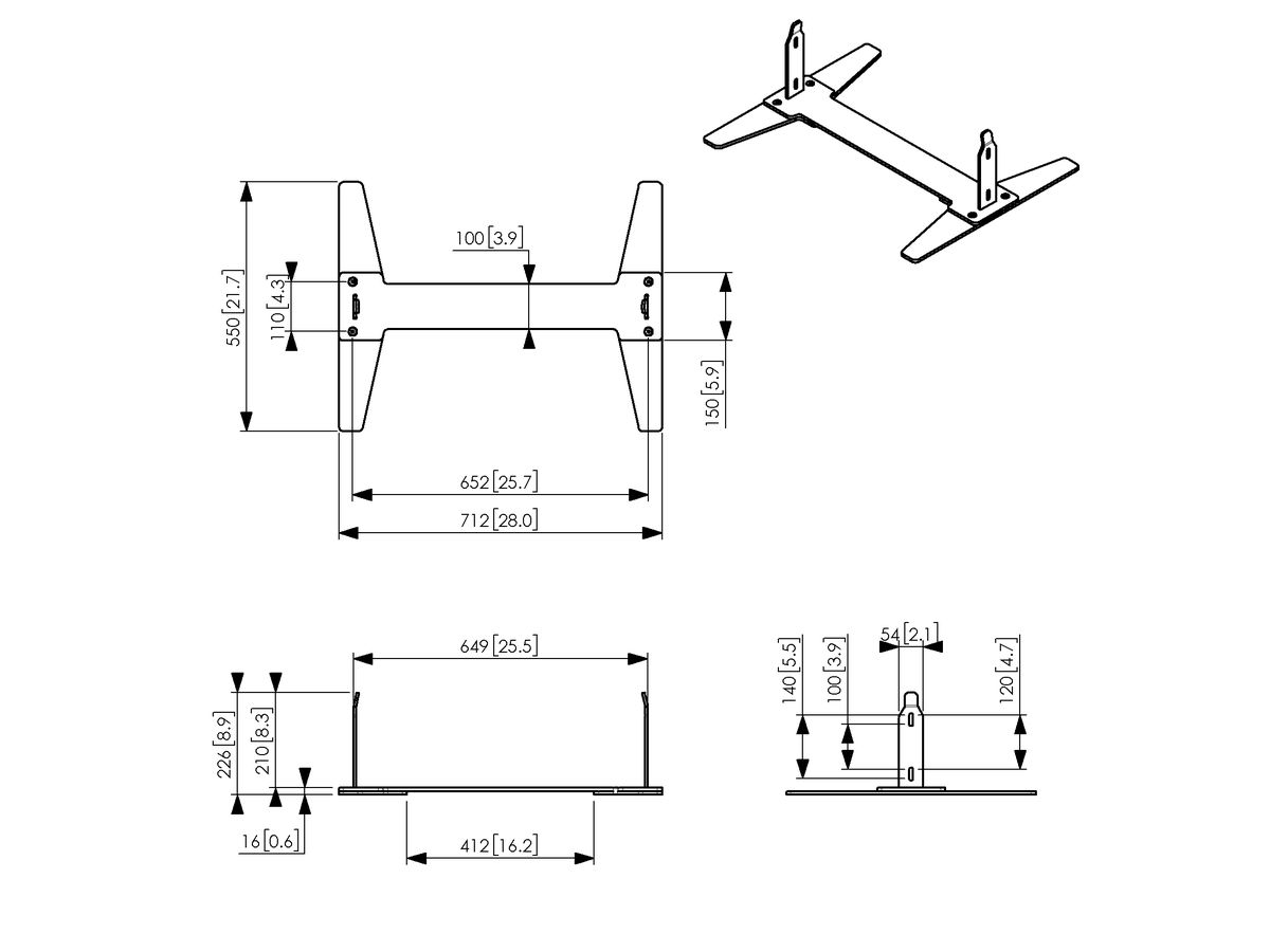 PFF 2046 - Bodenkonsole für Samsung OM46N-D