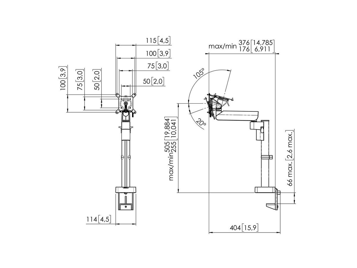 MOMO 2127 - Monitorhalter Motion Weiss