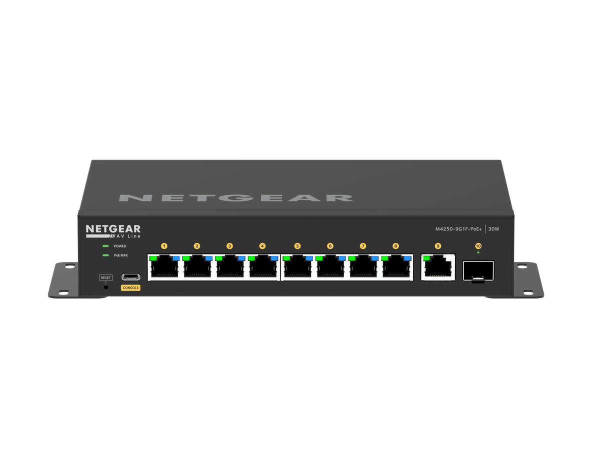 M4250-9G1F-POE+ 9x RJ45, 1x SFP - Network Switch 8x PoE 110W