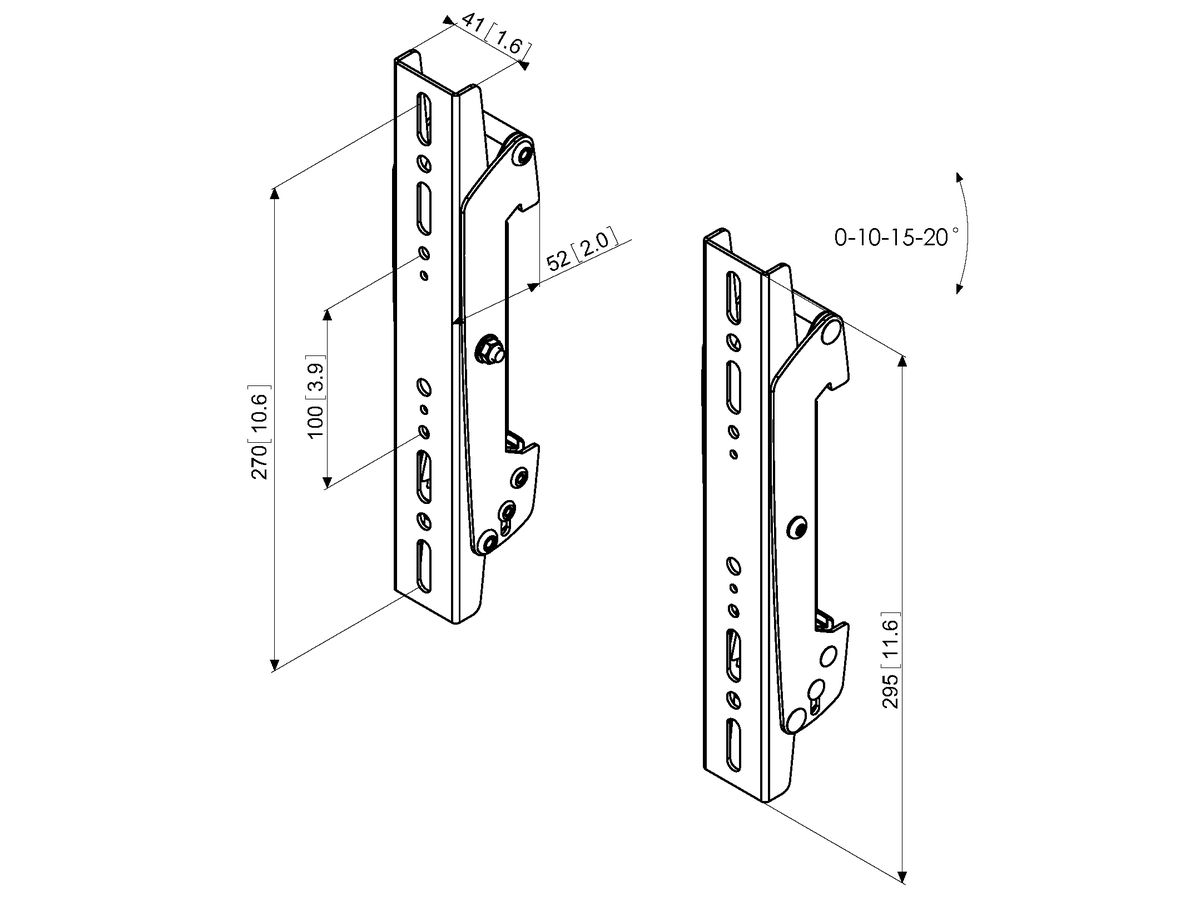 PFS 3302 - Display-Adapterstrips 300 mm, neigbar