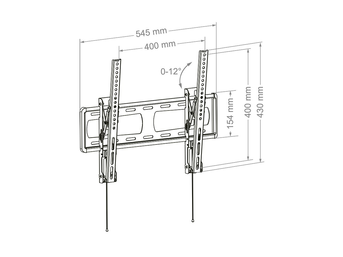 BL Tilt 400 - Fixation inclinable 32û49\ Zoll