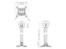 PPC 1585 - Projektor Deckenhalter 85-135cm, Silber