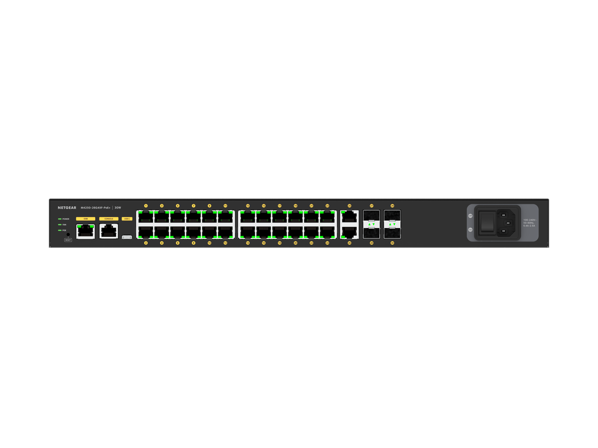 M4250-40GXF-PoE++ 40xRJ45+ 8xSFP Port - Network Switch 40xPoE, 2880W