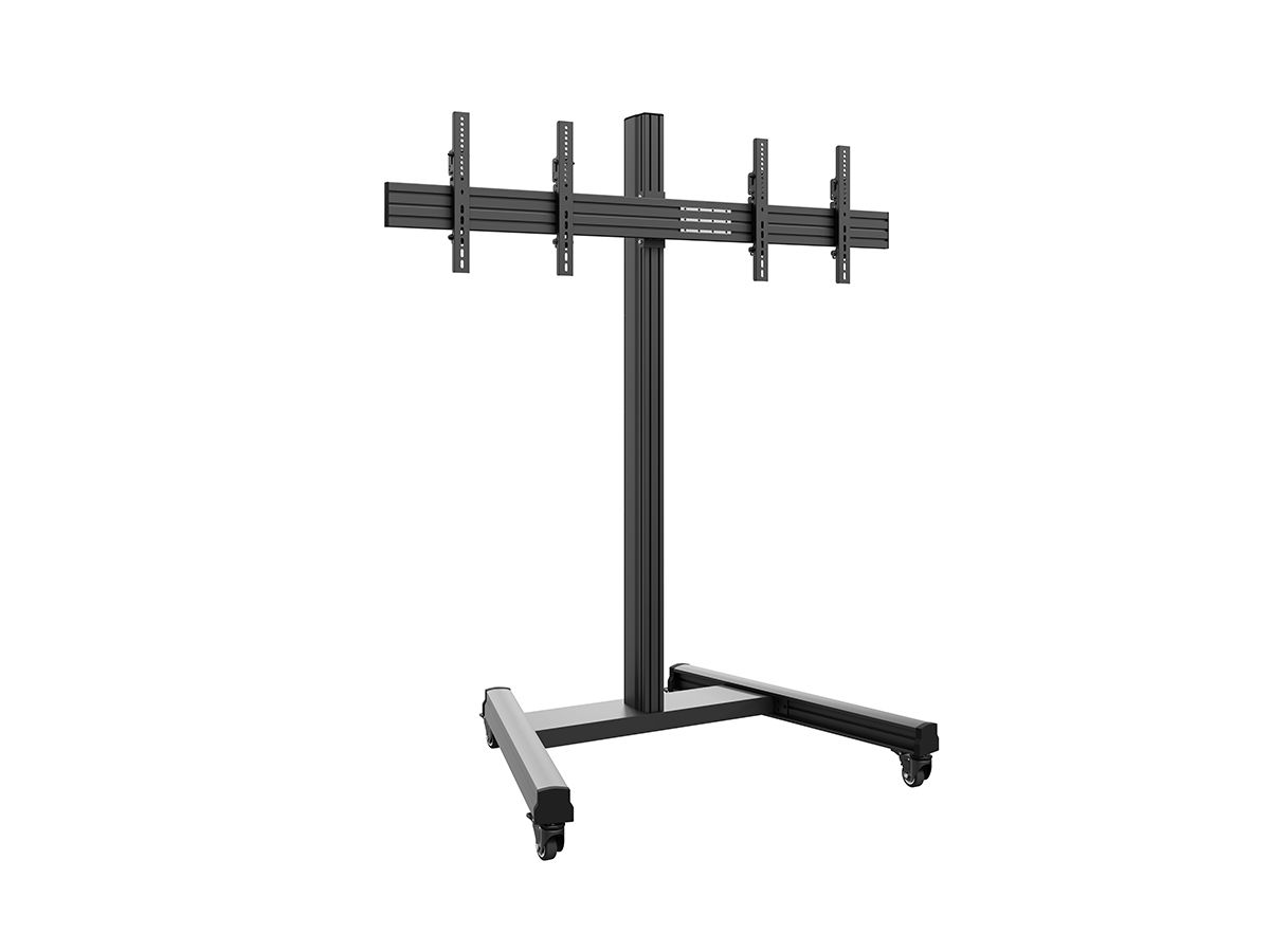 CPS Mobile Stand Dual 55 - 65 Zoll - Standsystem mobil fur 2 Displays 55-65
