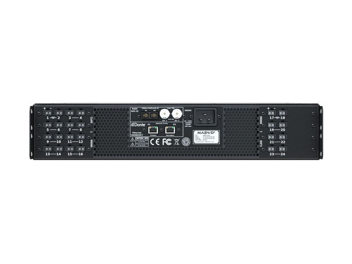 MA24/D2 - Digital Power Amplifier, DSP, Dante Inte