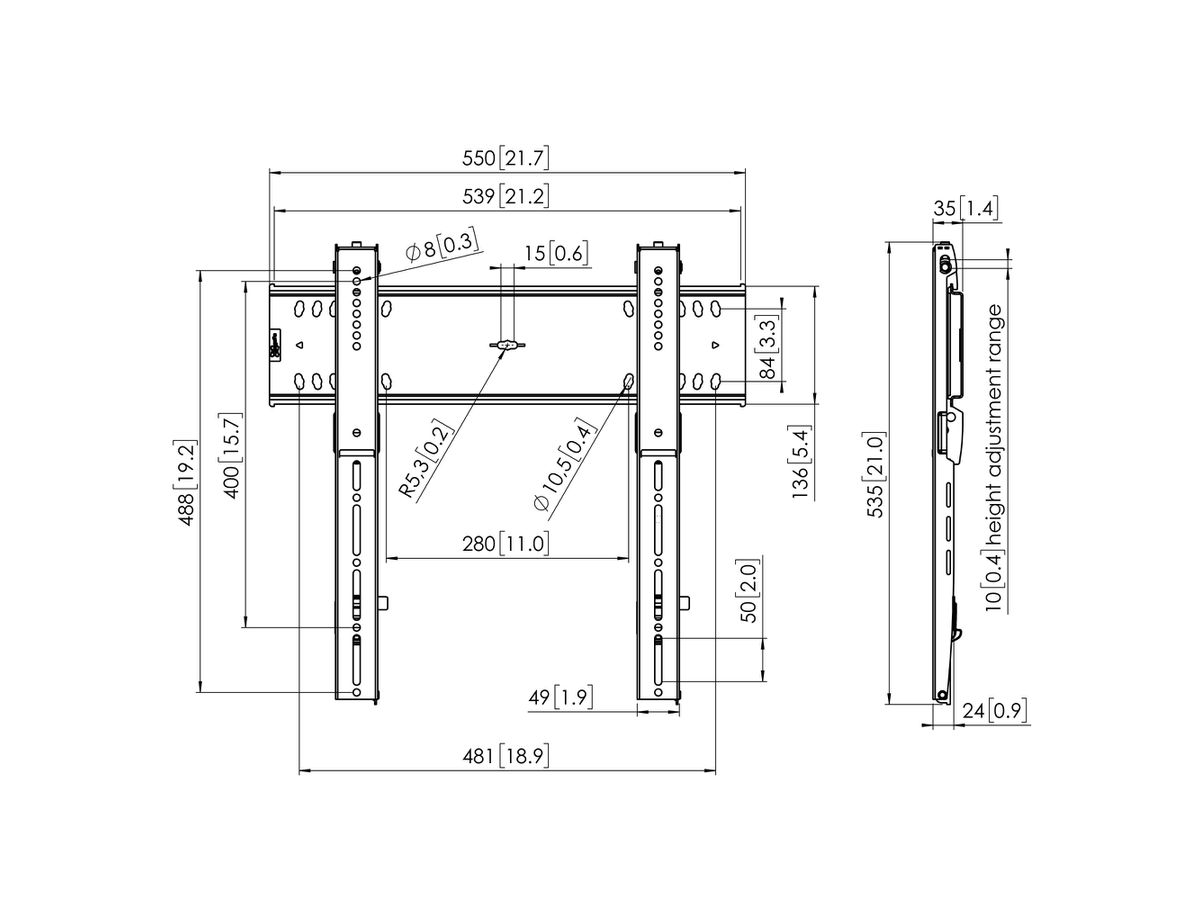 PFW 6400 - Wandhalterung fix, 46 - 65"