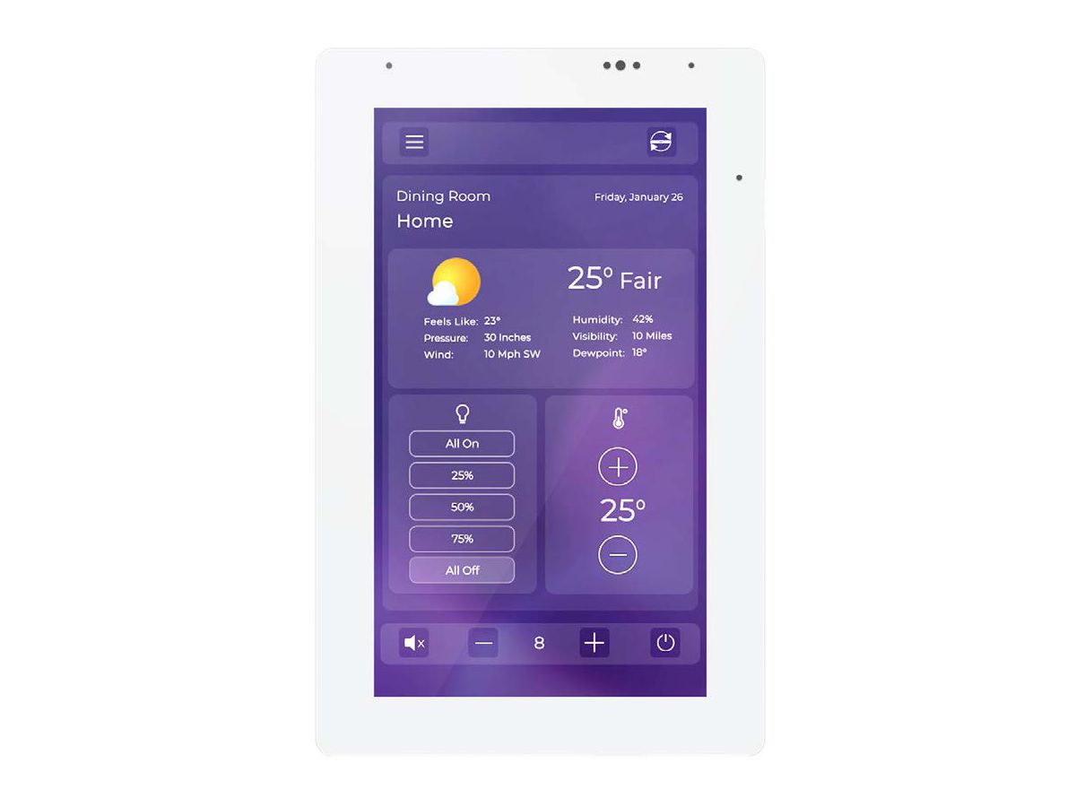 IST-5-W: 5" Touchpanel - Surface Touchpanel in White