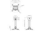 PPC 1540 - Support plaf. projecteur 40-55cm, argent