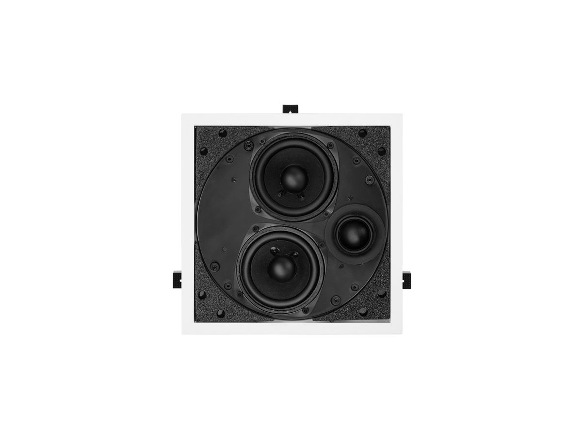 DE+C52 200 LPQT blanc - Enceinte encastrée 2 voies plate, carrée