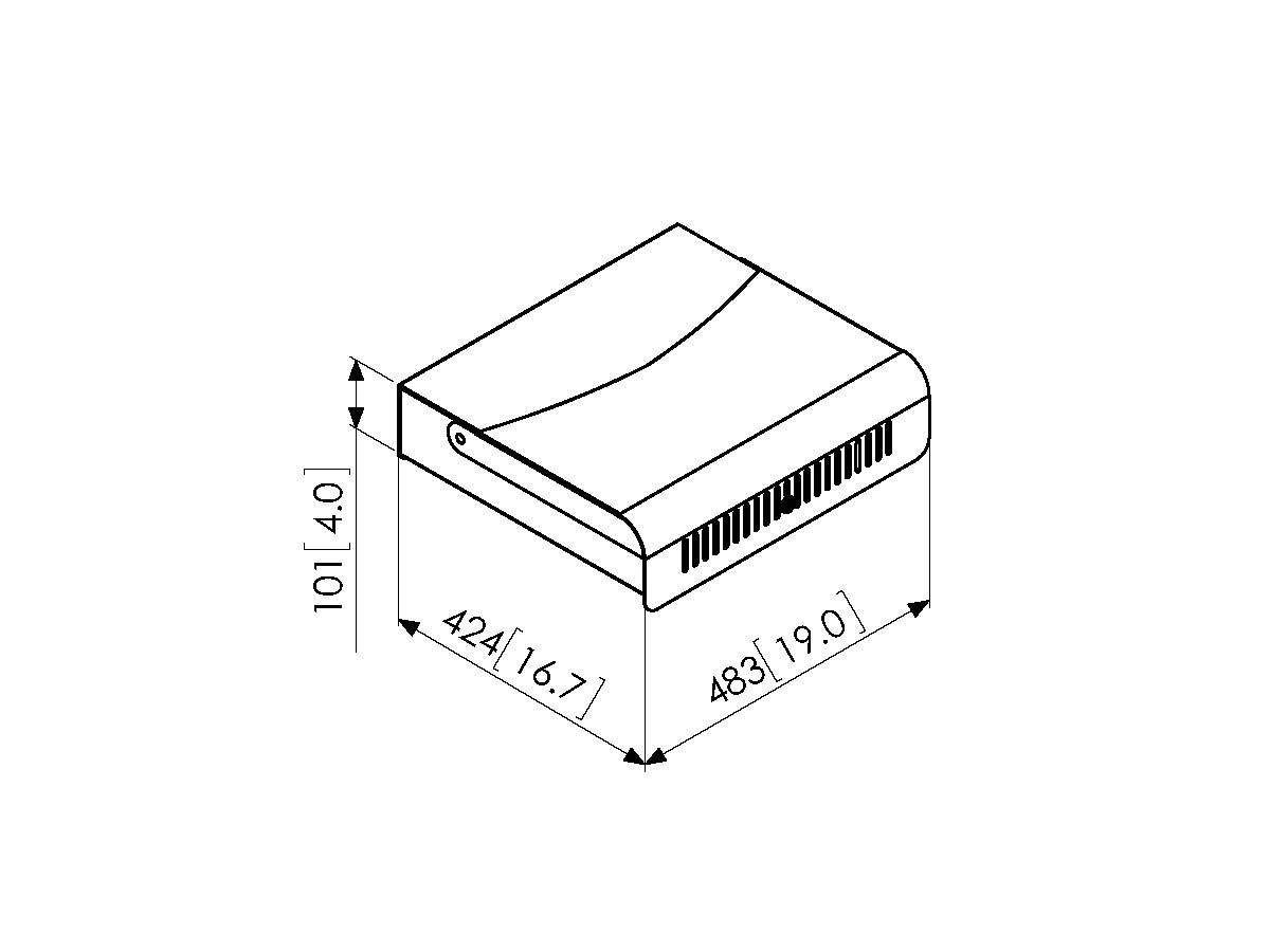 PFA 9112 - Abschliessbares Gehäuse (-10 kg), Silber