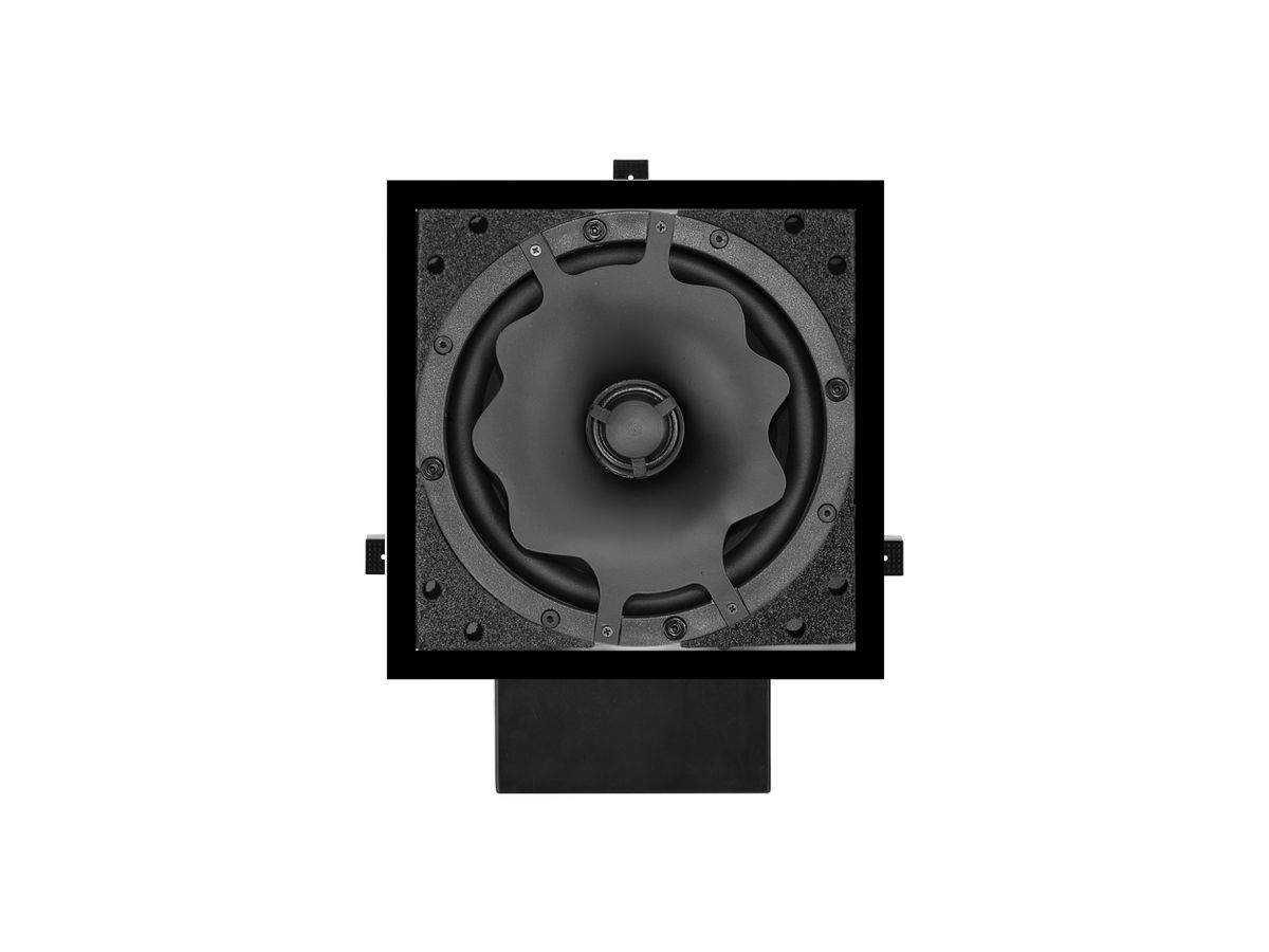 DE 200 CDQ schwarz - 2-Wege-Einbaulautsprecher, quadratisch,