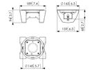 PUC 1065 - Deckenadapter schwenkbar, Schwarz