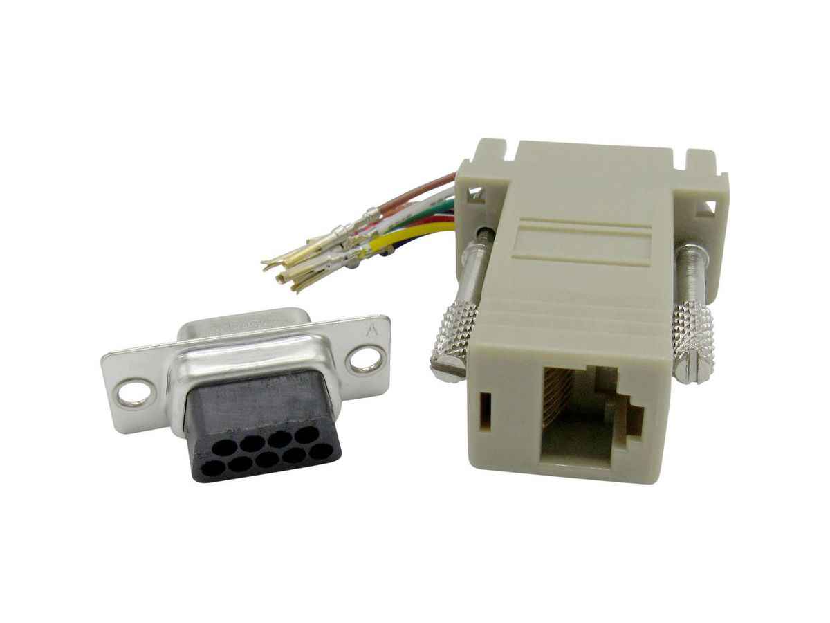 Adapter Sub-D 9Pin Stecker > RJ45 Buchse - Adapter