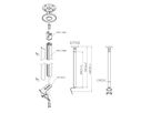 CT 240811B - Deckenh. drehbar, Säule 80cm, 100x100 Sz