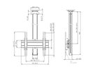 CT 3044S - Deckenh. drehbar Säule 300cm, 400x400 Si