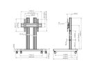 TD 1564S - Trolley 2 Säulen 150cm, 600x400 Silber