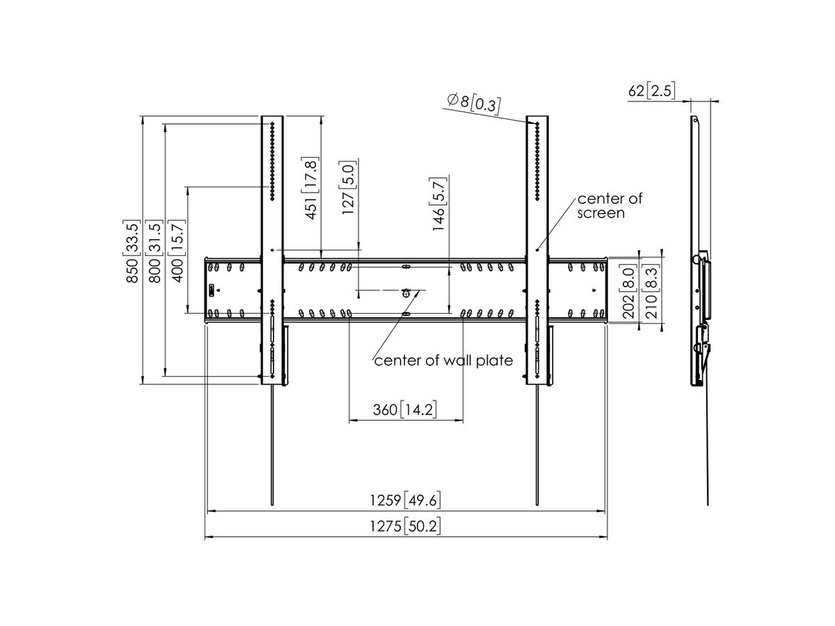 PFW 6910 - Wandhalterung neigbar, 80 - 120"