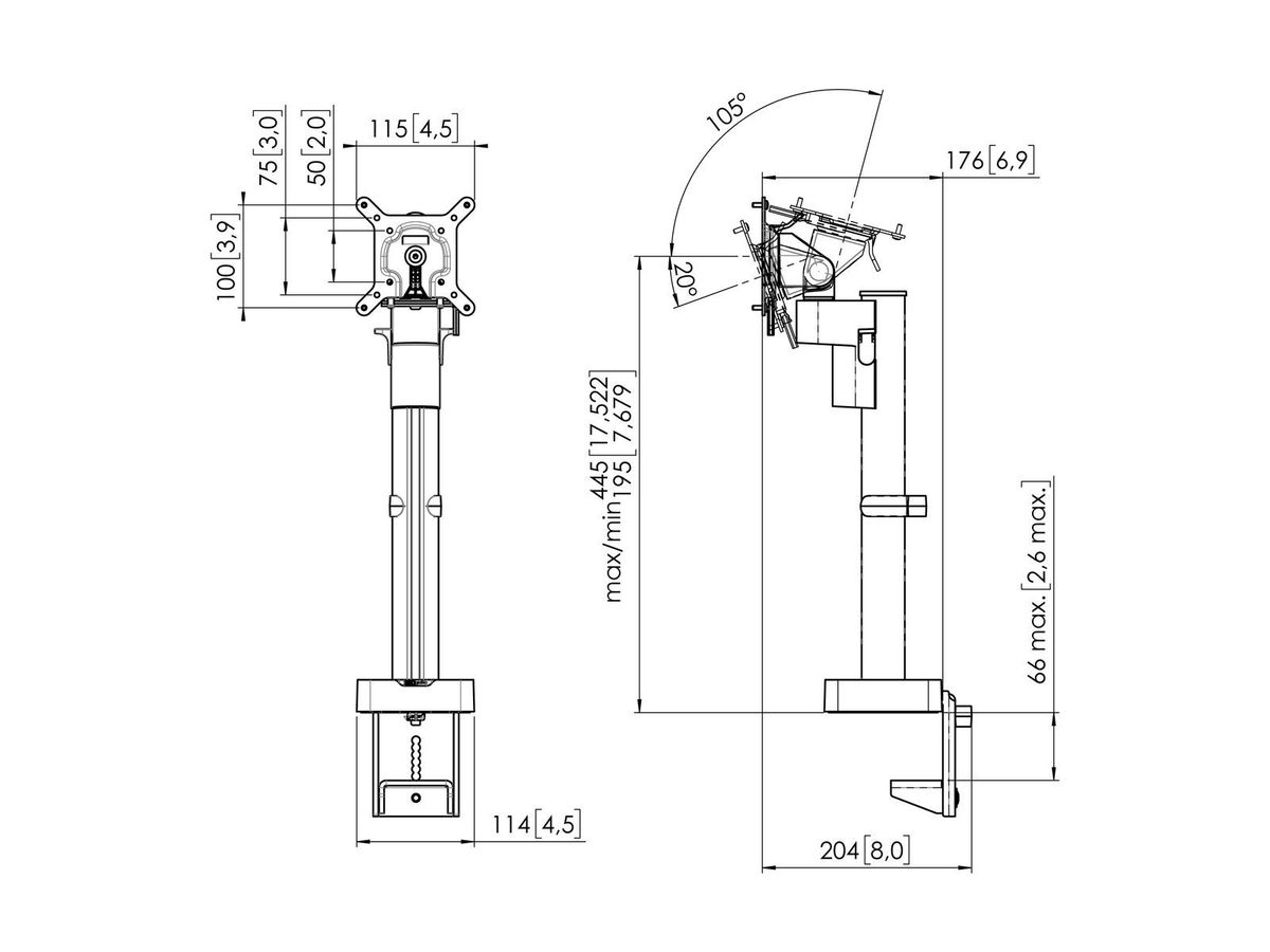 MOMO 2117 - Monitorhalter Motion Schwarz