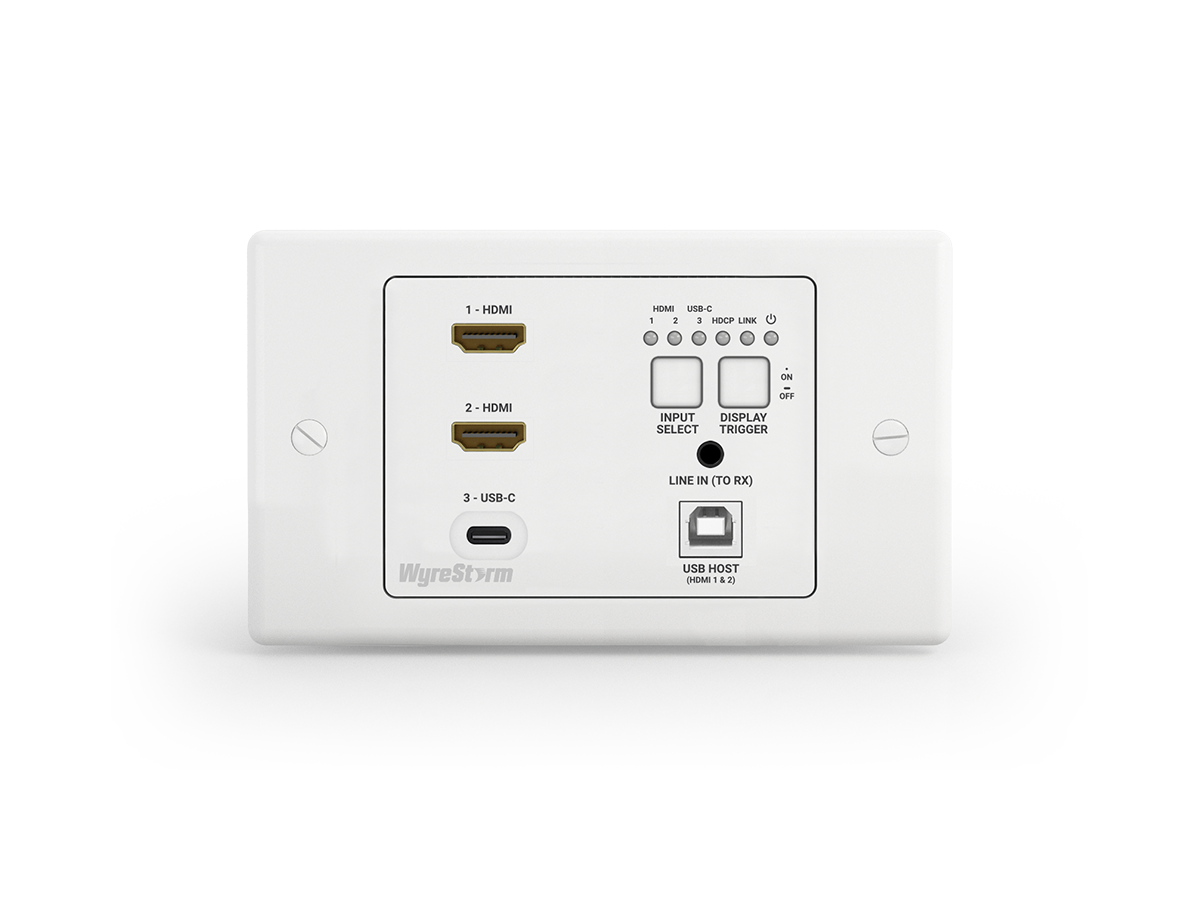 SW-130-TX-UK - Transmitter HDBT Inwall, USB-C, HDMI