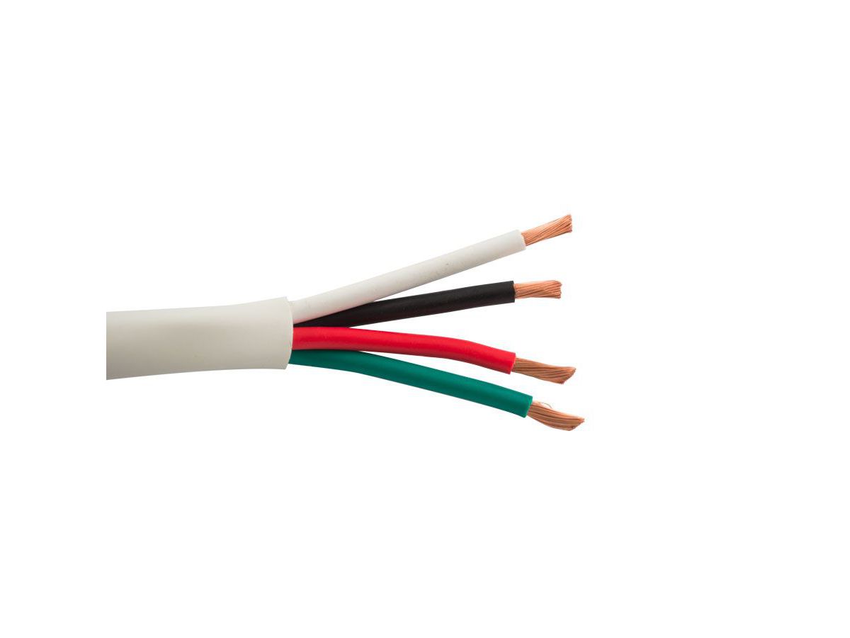SPEAKER CABLE - weiss / 4x AWG12 - 12/4OFC-HD-WT-D, Rolle 152m