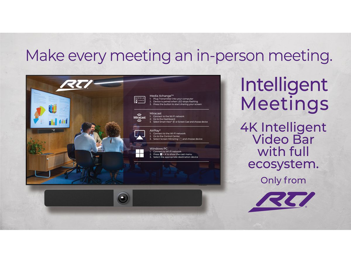 UC-IVB-50 - RTI 4K Intelligent Video Bar